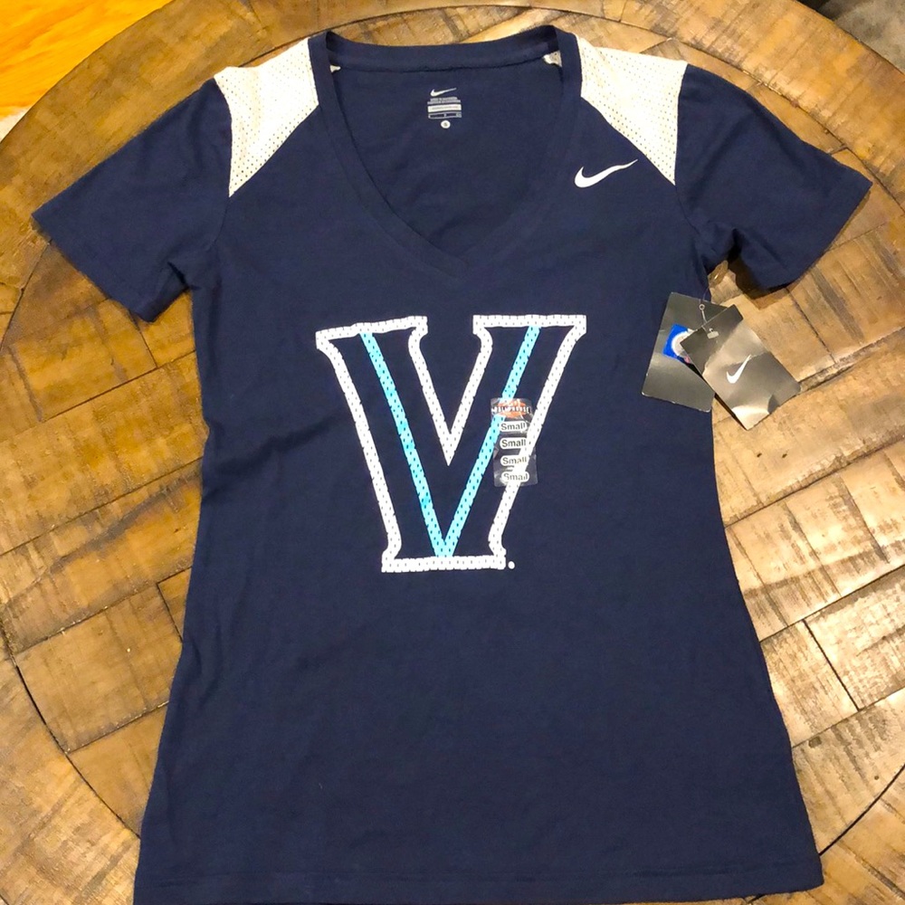 Nike Villanova Women's Navy Blue V-Neck T-Shirt